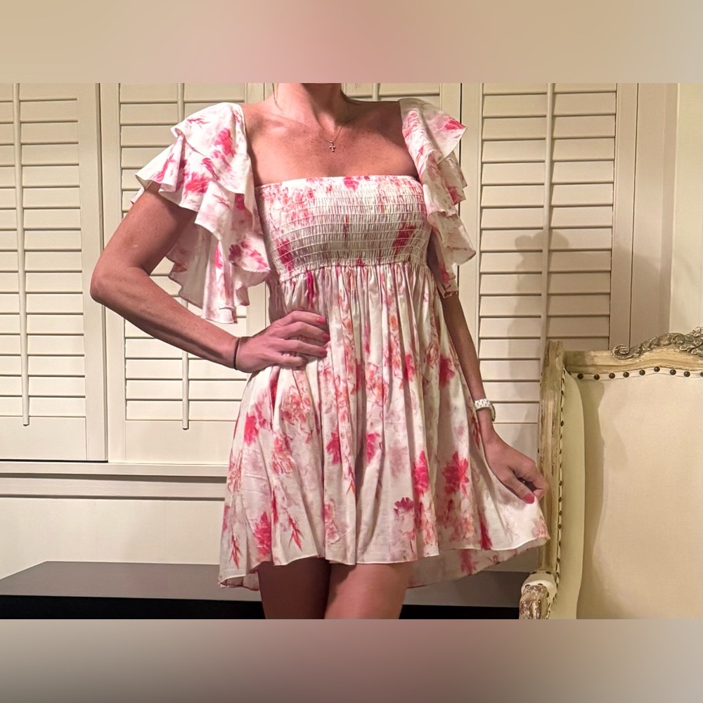 MISA Los Angeles on or off shoulder babydoll dress